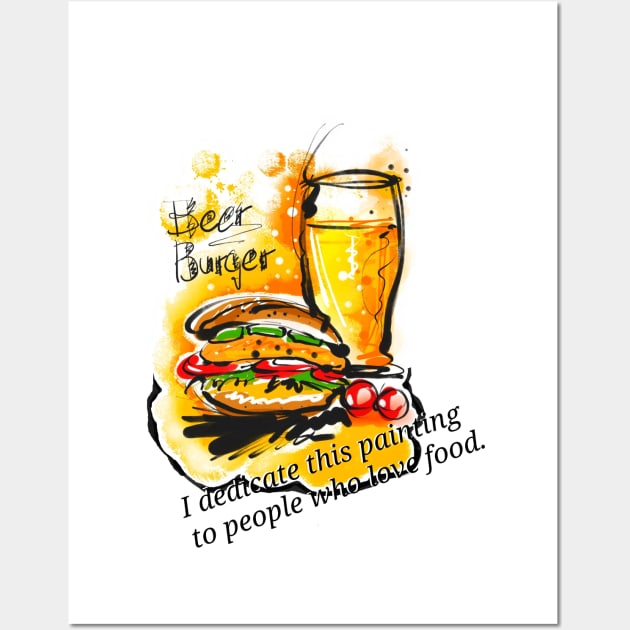 Hamburgers and beer Wall Art by kwonjossi